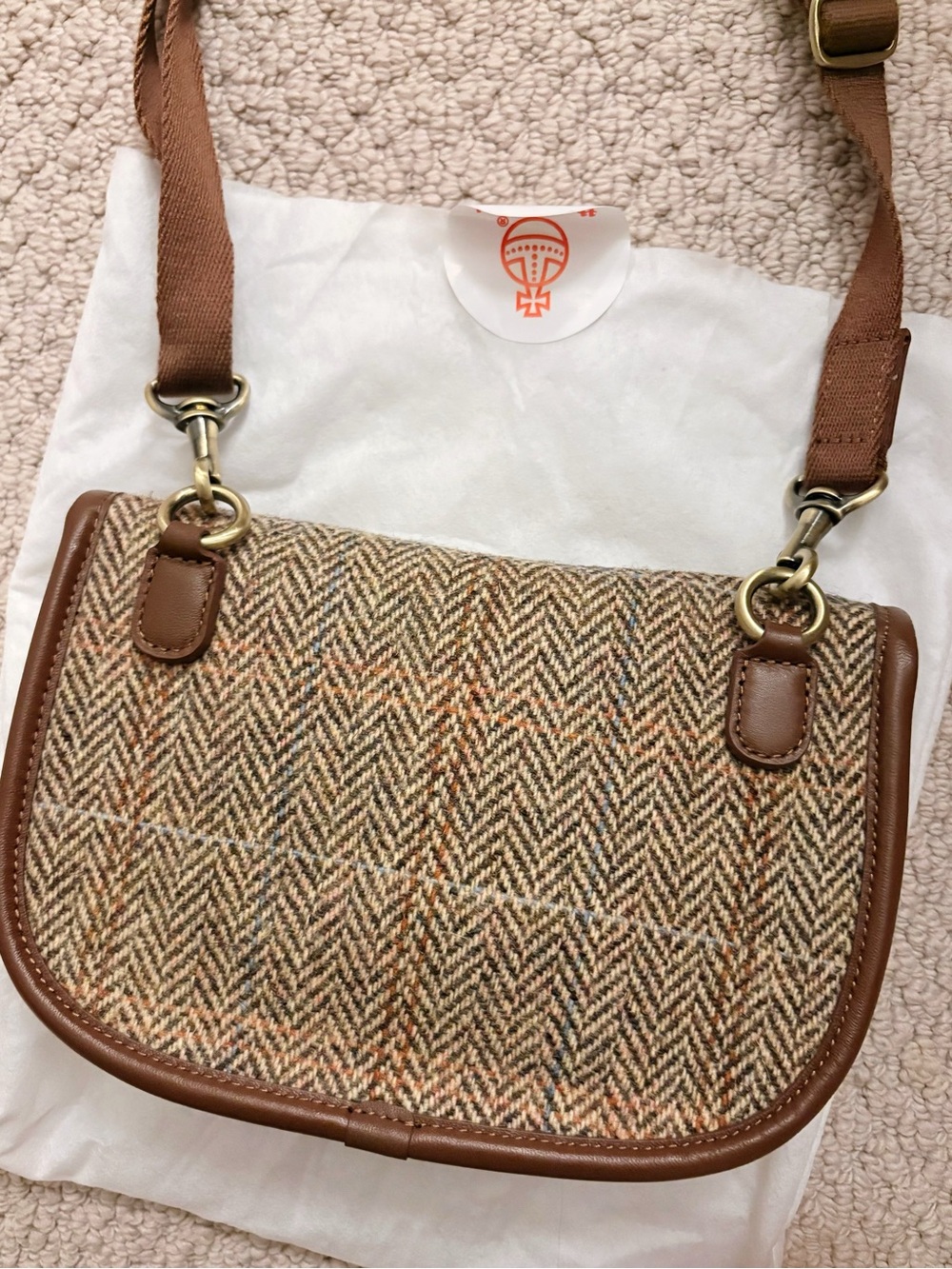 NWT Harris Tweed Women’s Crossbody Bag - Picture 6 of 9